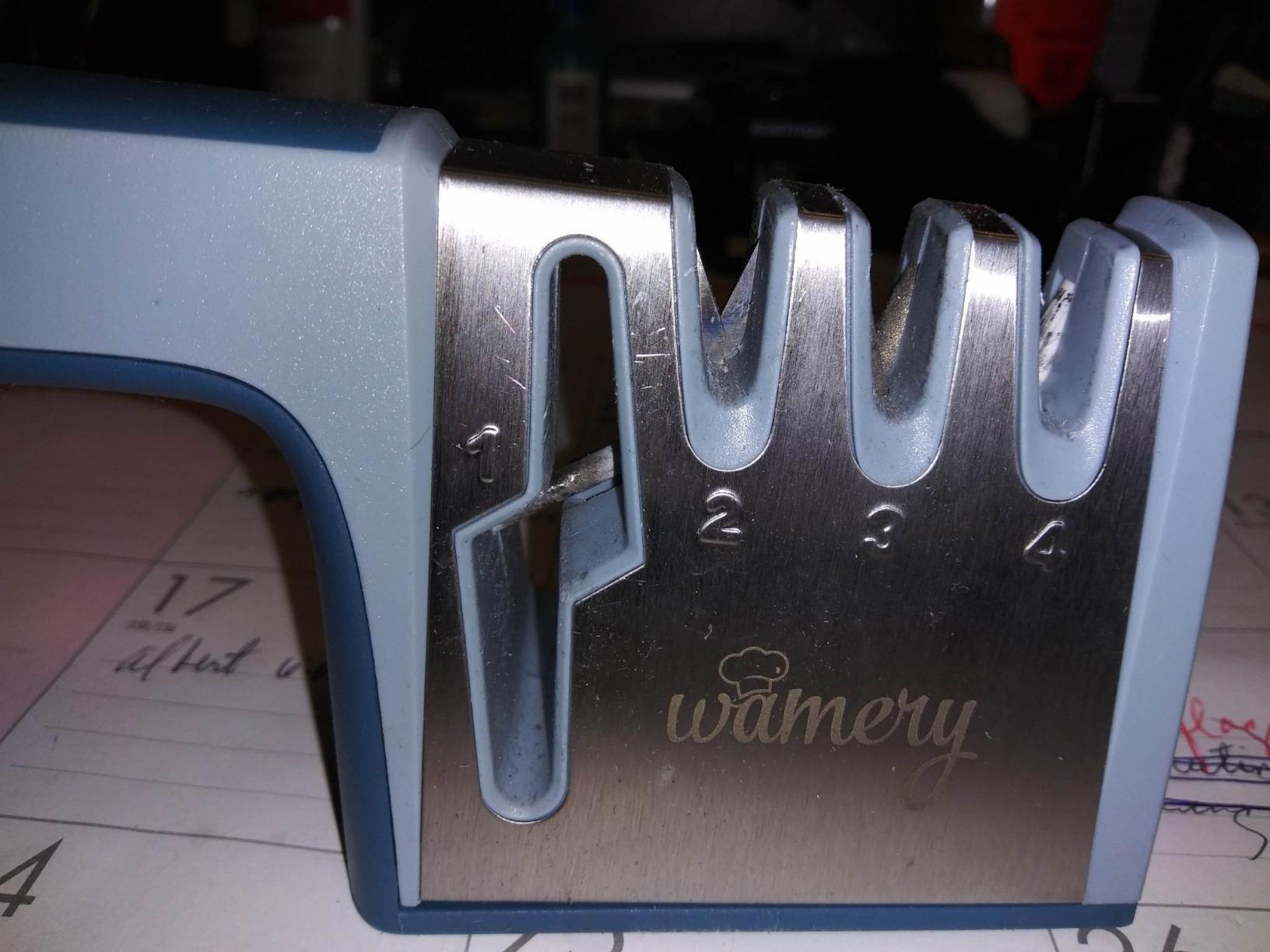 Wamery Knife & Scissors Sharpener, 4-Stage Pull-Through with Scissors Slot customer photo 2