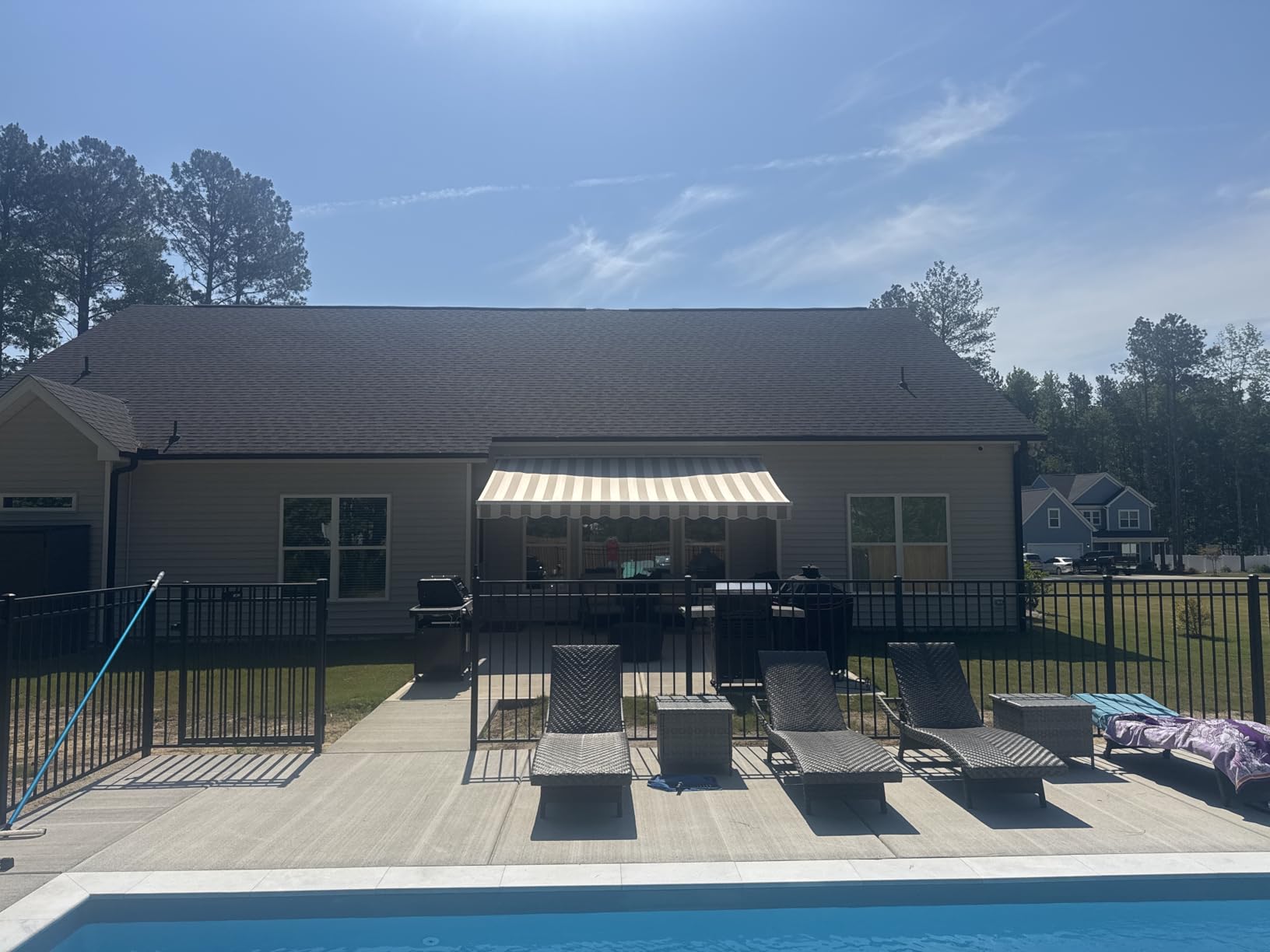 ADVANING 12'x10' MOTORIZED Patio Retractable Awning | LUXURY Series | PREMIUM Quality, 100% Solution-Dyed European Acrylic UV Sun Shade, Color: Khaki, EA1210-A100H2 customer photo 2