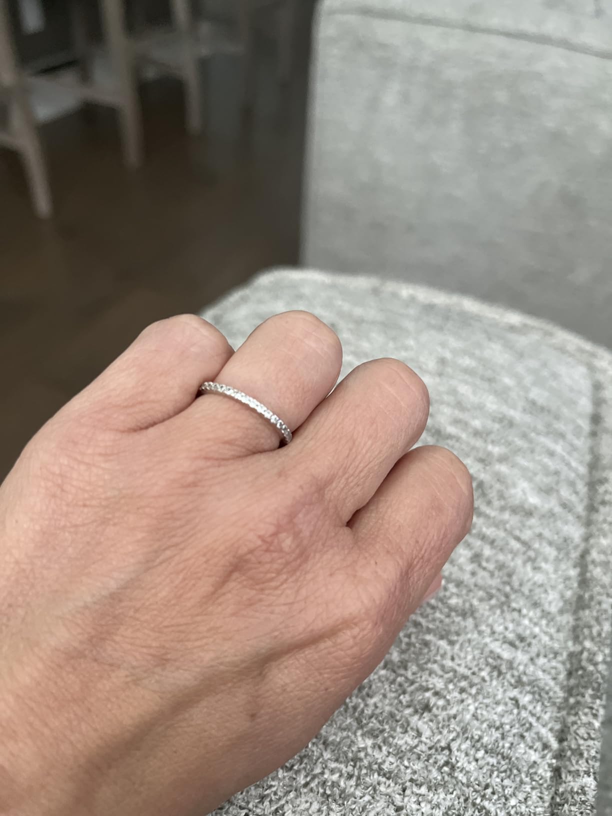 PAVOI 925 Sterling Silver Wedding Band for Women, 14K Gold Plated CZ Ring customer photo 1