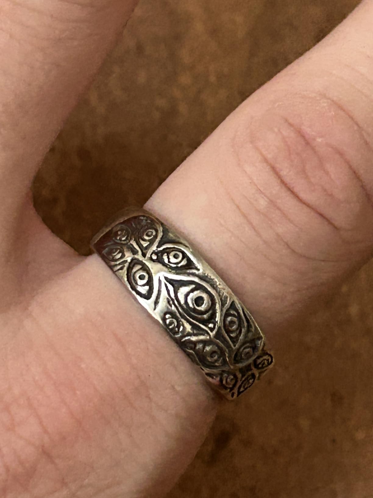 Men's Vintage Engraved Eye of God Ring Black Gold Silver Tone customer photo 1