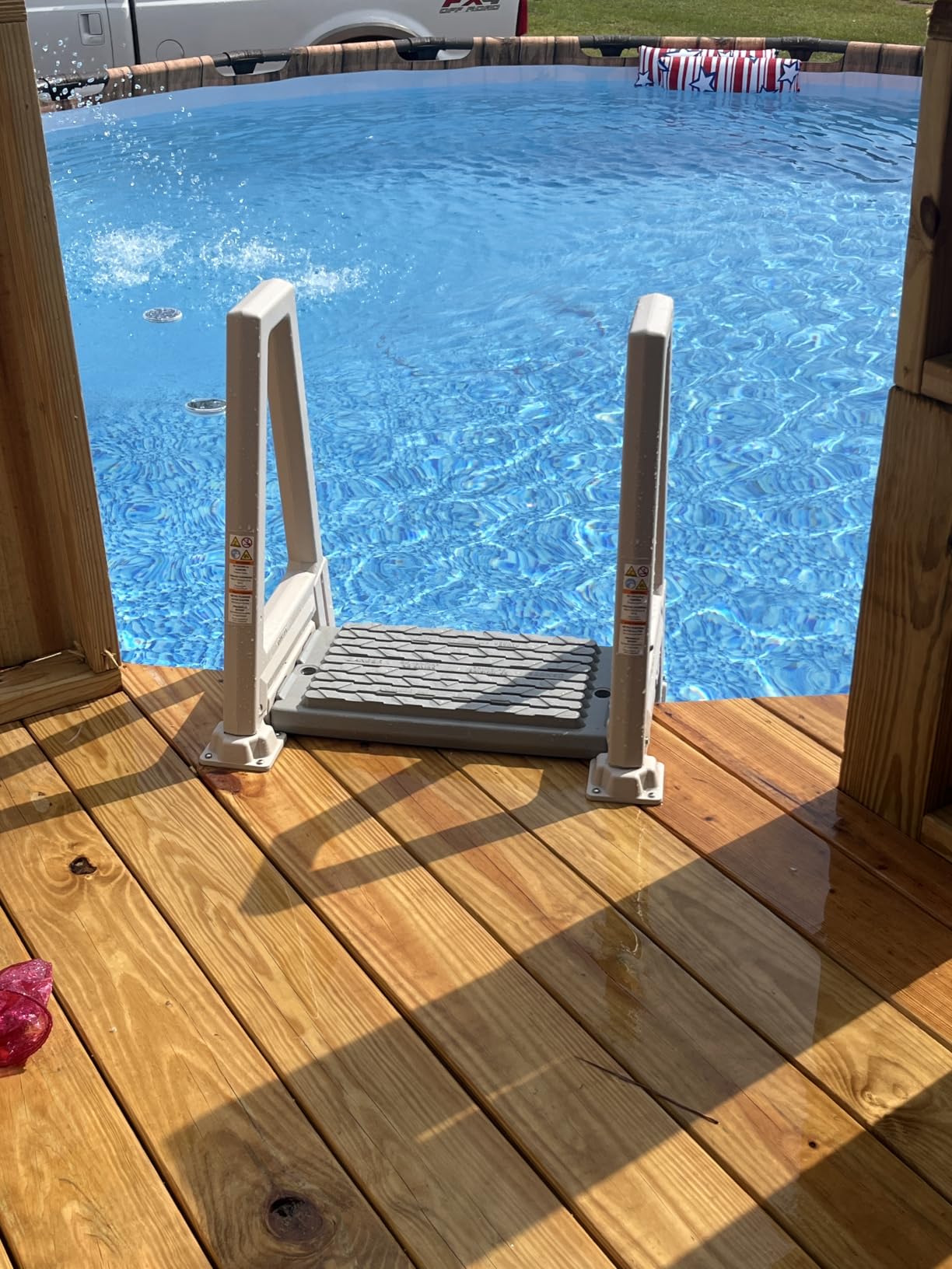 Confer Plastics 6000X Heavy Duty Above Ground in-Pool Swimming Ladder for Decks Adjustable from 42IN to 56IN HIGH customer photo 2