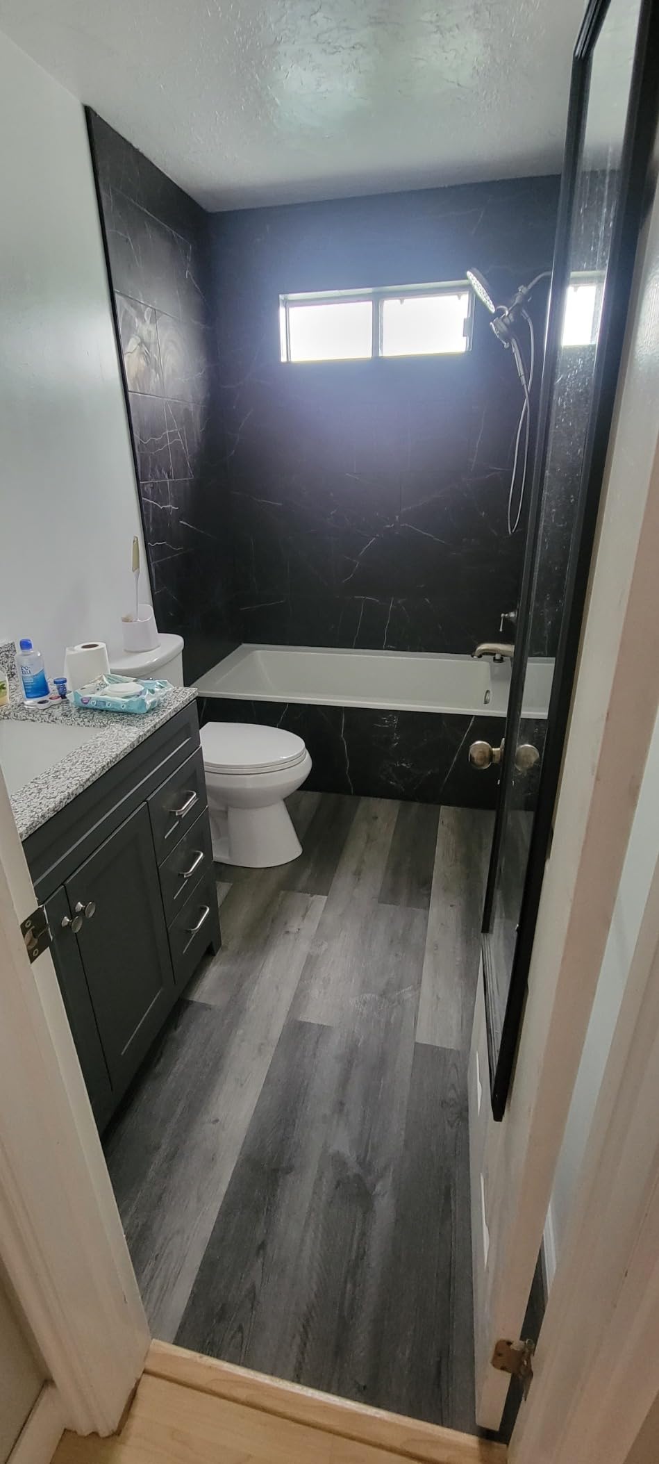 Fine Fixtures Acrylic Fiberglass Drop-In Bathtub - Alcove Soaking Bath Tub with Integral Apron Front & Left Hand Drain, 66