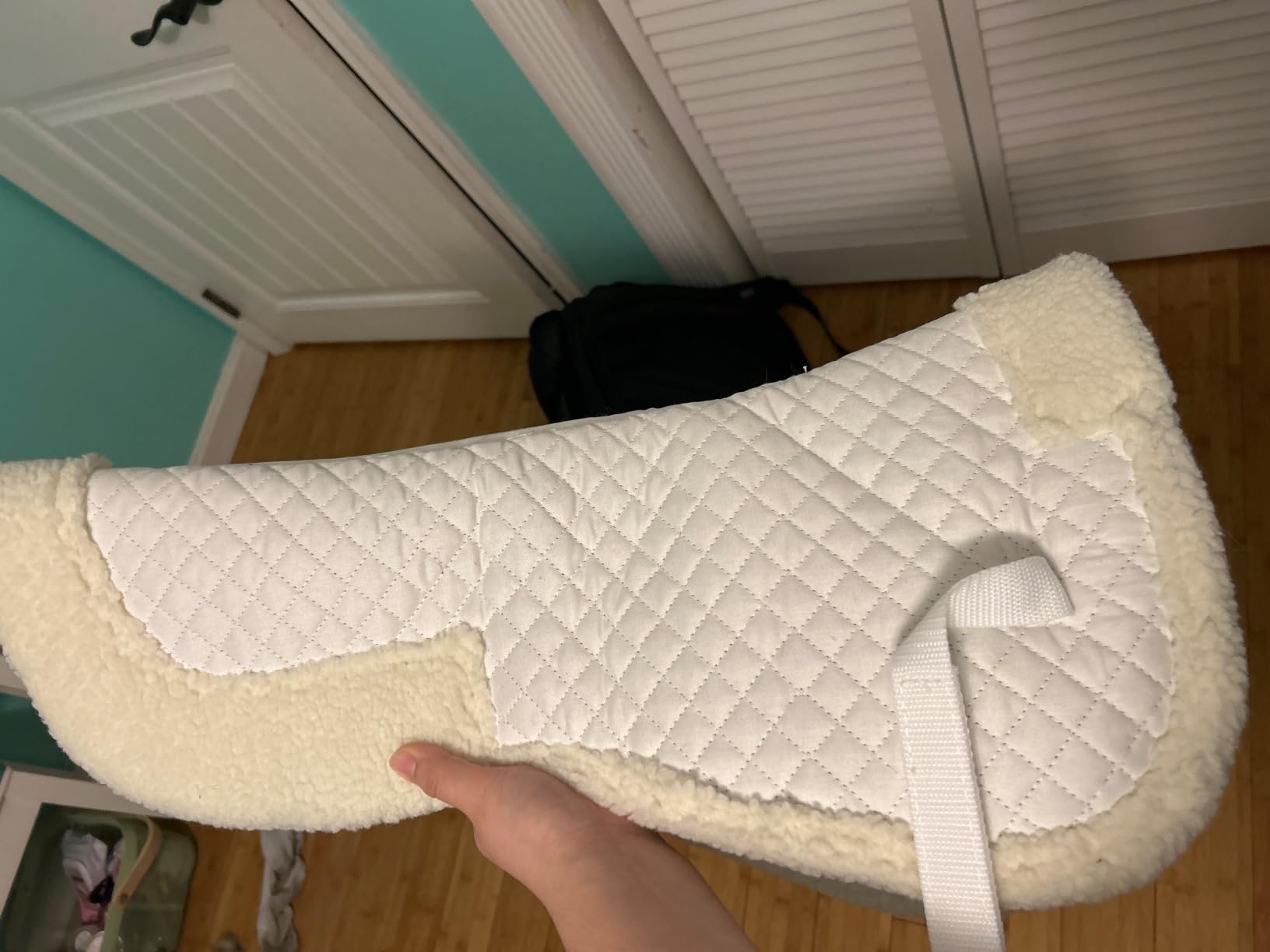 HORZE Fur Half Pad for Horses & Pony, Corrective Fleece English Saddle Pad customer photo 1