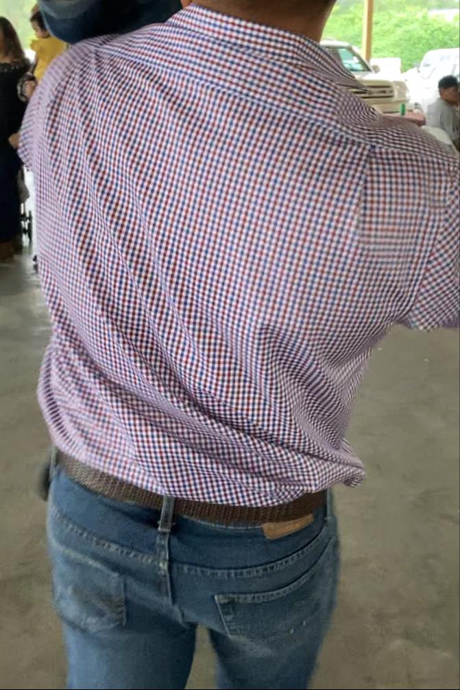 Tommy Hilfiger Men's Regular Fit Non Iron Gingham Dress Shirt - Amazon Exclusive customer photo 2
