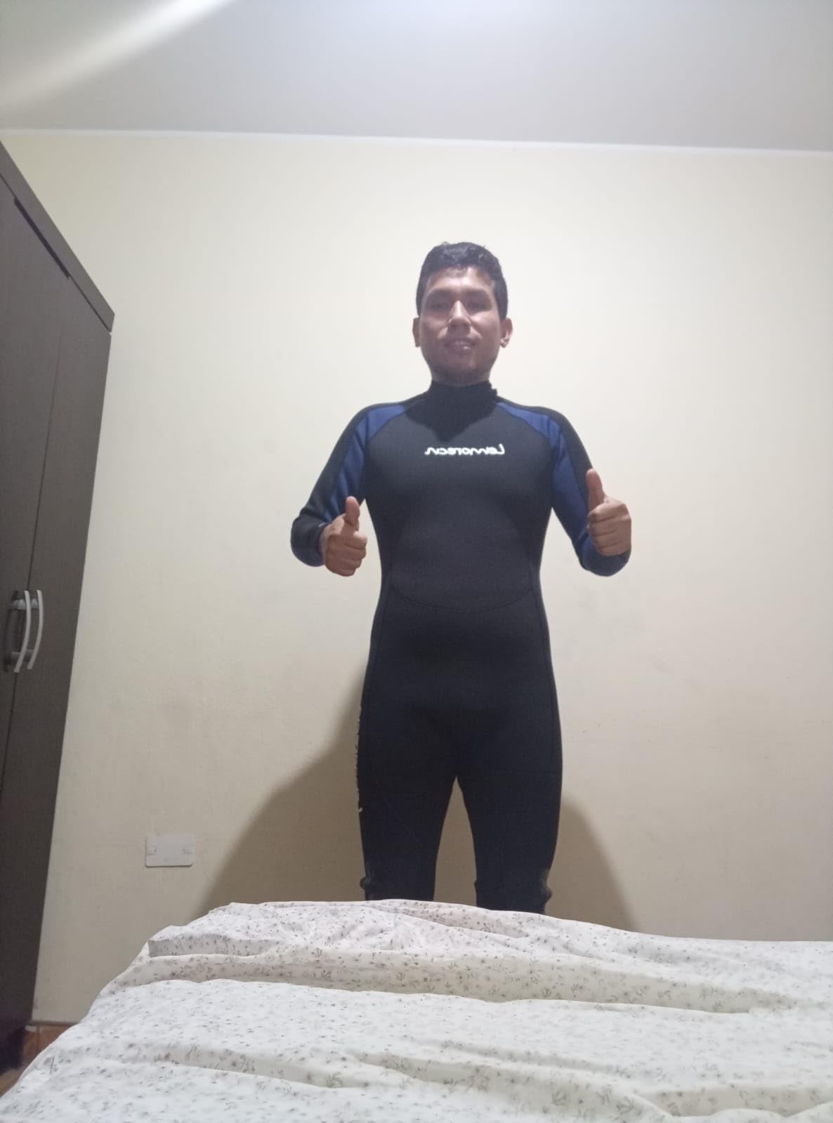 Lemorecn Men's Wetsuit 3/2mm and 5/4mm,Full Wetsuits for Men,Men‘s 3mm Full Wetsuit Front Zip for Diving Snorkeling Surfing Swimming customer photo 2