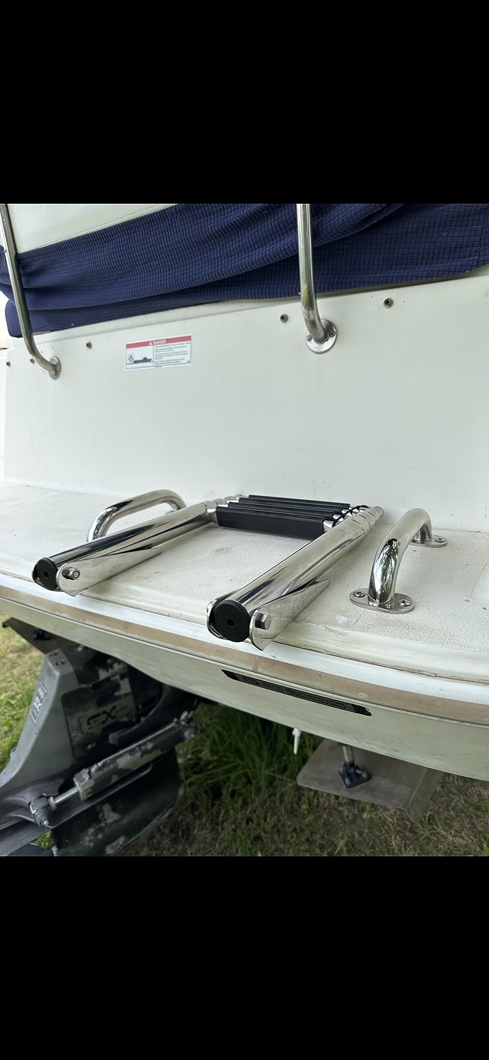 Heavy Duty Boat Telescopic 4 Step Ladder Stainless Steel customer photo 2