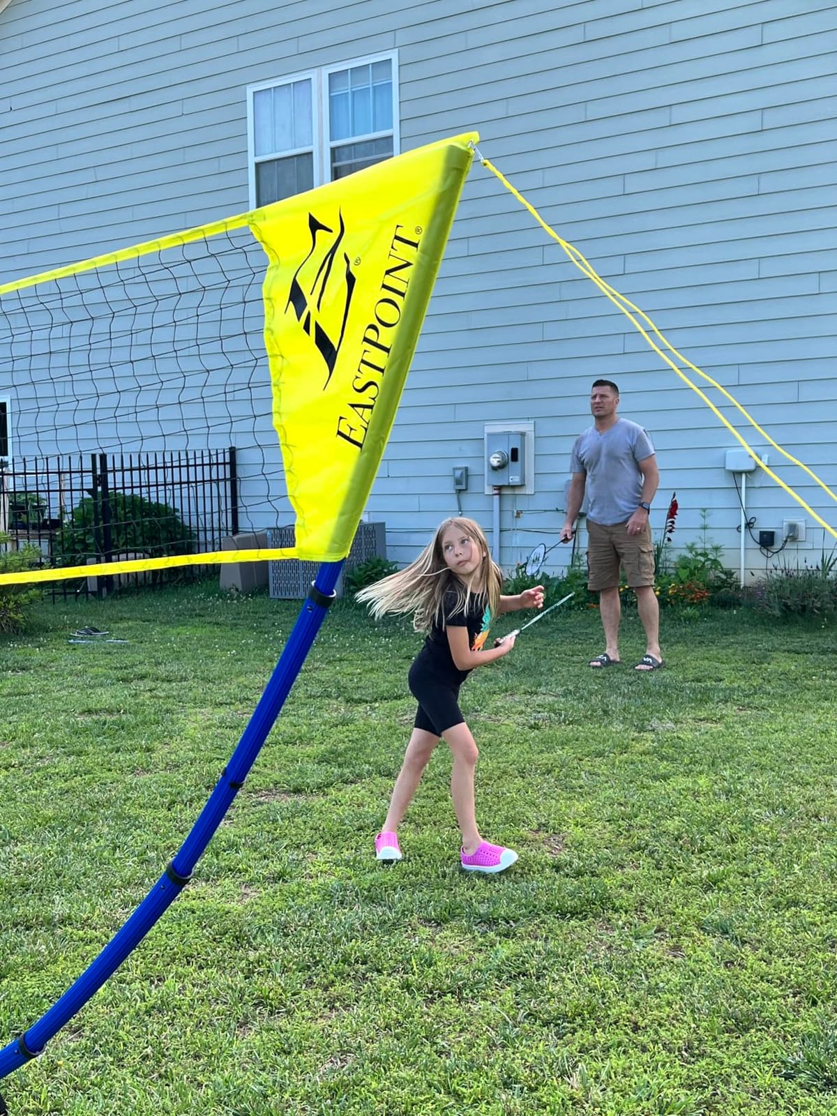 EastPoint Badminton Set, 4 Rackets, 2 Shuttlecocks, 15' Net, Outdoor Games customer photo 1