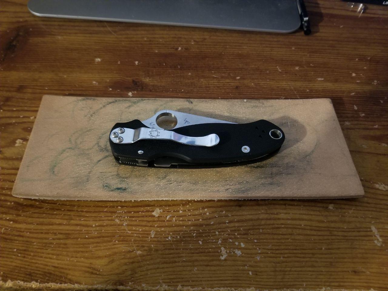 Leather Honing Strop for Knife Sharpening with Polishing Compound Double Sided (3 Inch by 8 Inch) customer photo 1