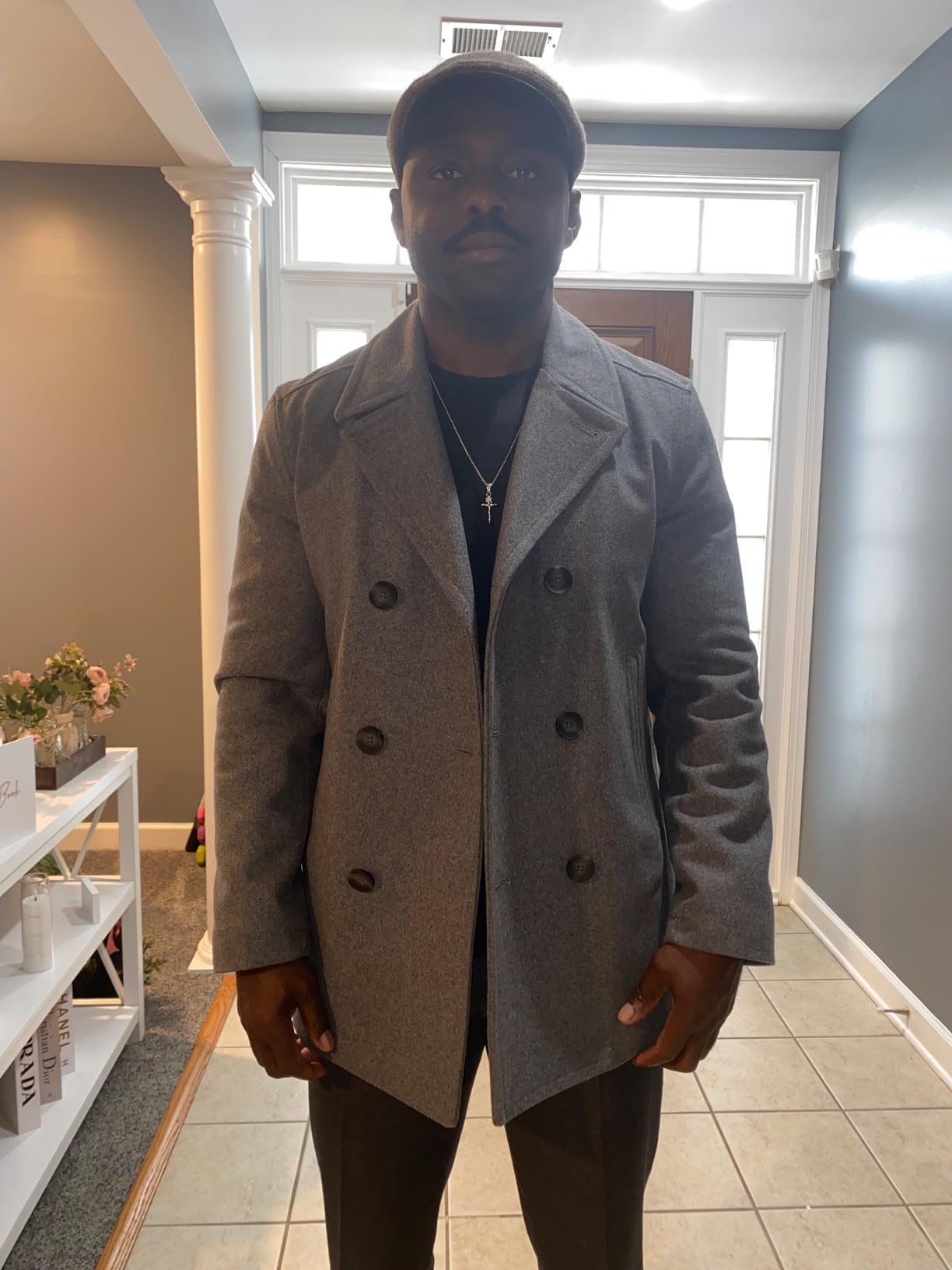 Nautica Men's Wool Blend Peacoat customer photo 2