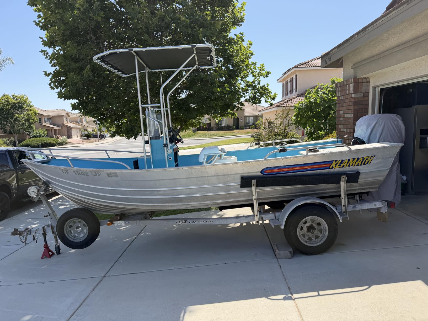 Oceansouth Classic T-Top for Center Console Boats | Marine Grade Aluminum T-Top with Atlas Canopy for Fishing & Recreational Boats (67