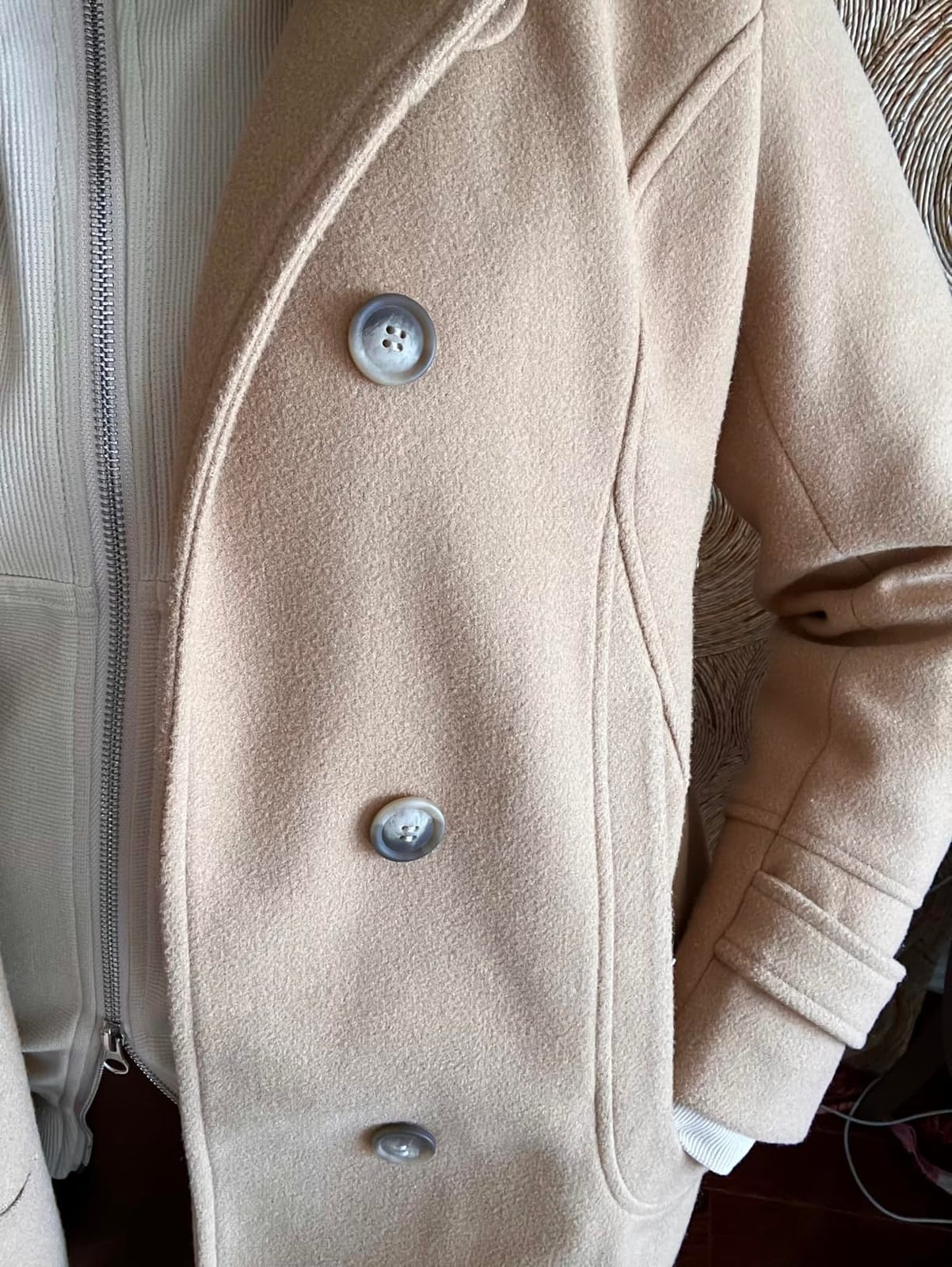 Tanming Women's Hooded Wool Blend Coat Mid Long Peacoats customer photo 2