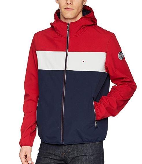 Tommy Hilfiger Men's Lightweight Water Resistant Breathable Hooded Performance Softshell Jacket customer photo 1