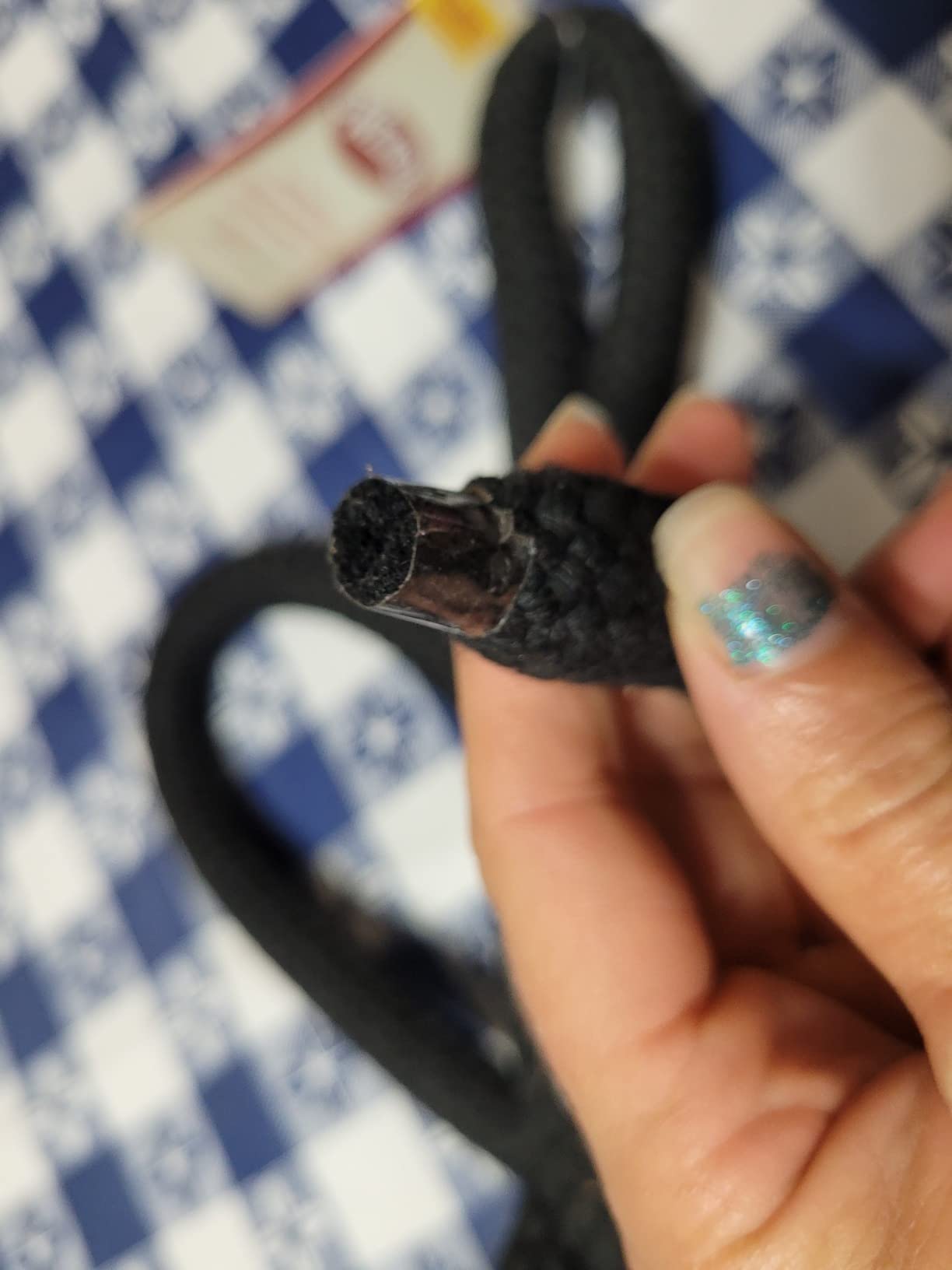 Weaver Equine Pima Cotton Lead Rope, Black, 10' Horse Lead Rope with Leather Popper, Soft Comfort Grip, Barn Horse Tack for Daily Use customer photo 2