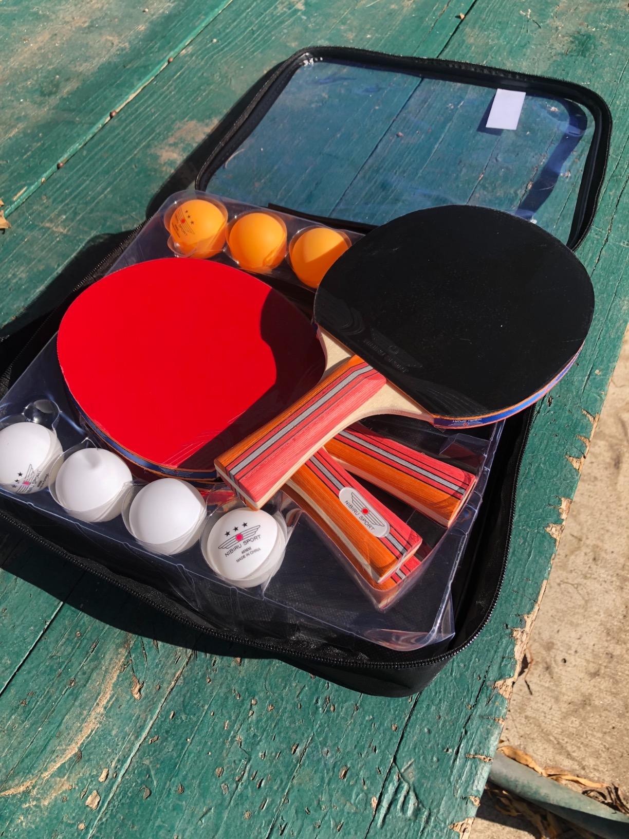Ping Pong Paddle Set with Rackets, Balls & Carry Case for Table Tennis customer photo 2