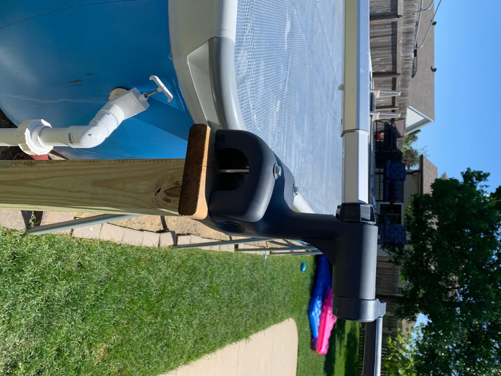 Intex Heavy Duty Solar Above Ground Pool Cover Reel Aluminum Adjustable with Locking Mechanism for Rectangle Frame Pool, Cover Not Included customer photo 1