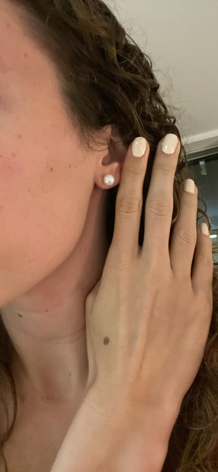 VIKI LYNN Pearl Stud Earrings for Women Freshwater Cultured Pearl Earrings with Sterling Silver Studs Dainty Women's Jewelry Mother's day Wedding Valentines Day Gifts for Women, Brides, Mom, Her customer photo 2