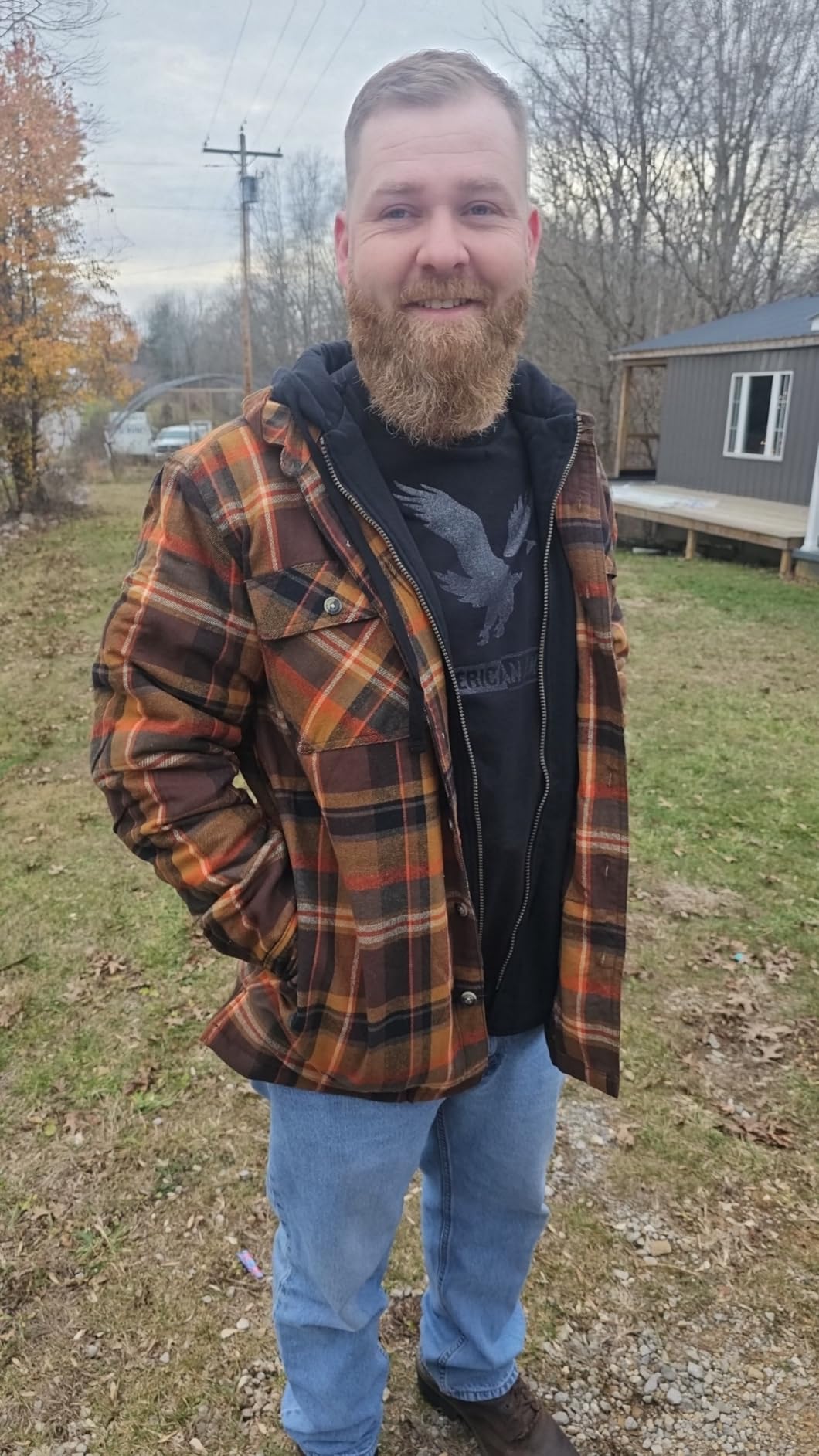Legendary Whitetails Mens Flannel Shirt Jacket Hooded Shacket customer photo 2