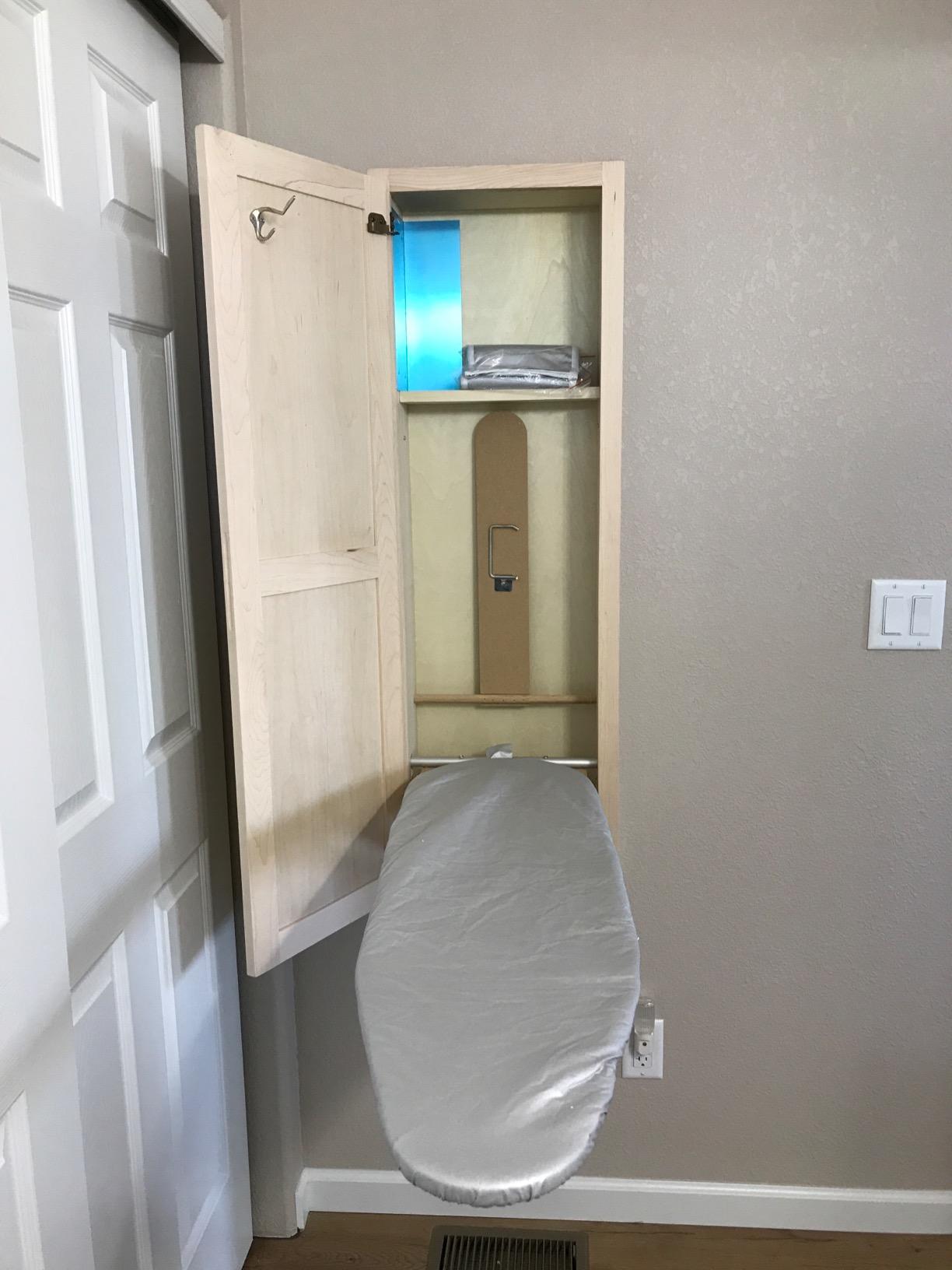Hideaway Ironing Board Supreme Unfinished Maple with Raised Panel Door customer photo 2
