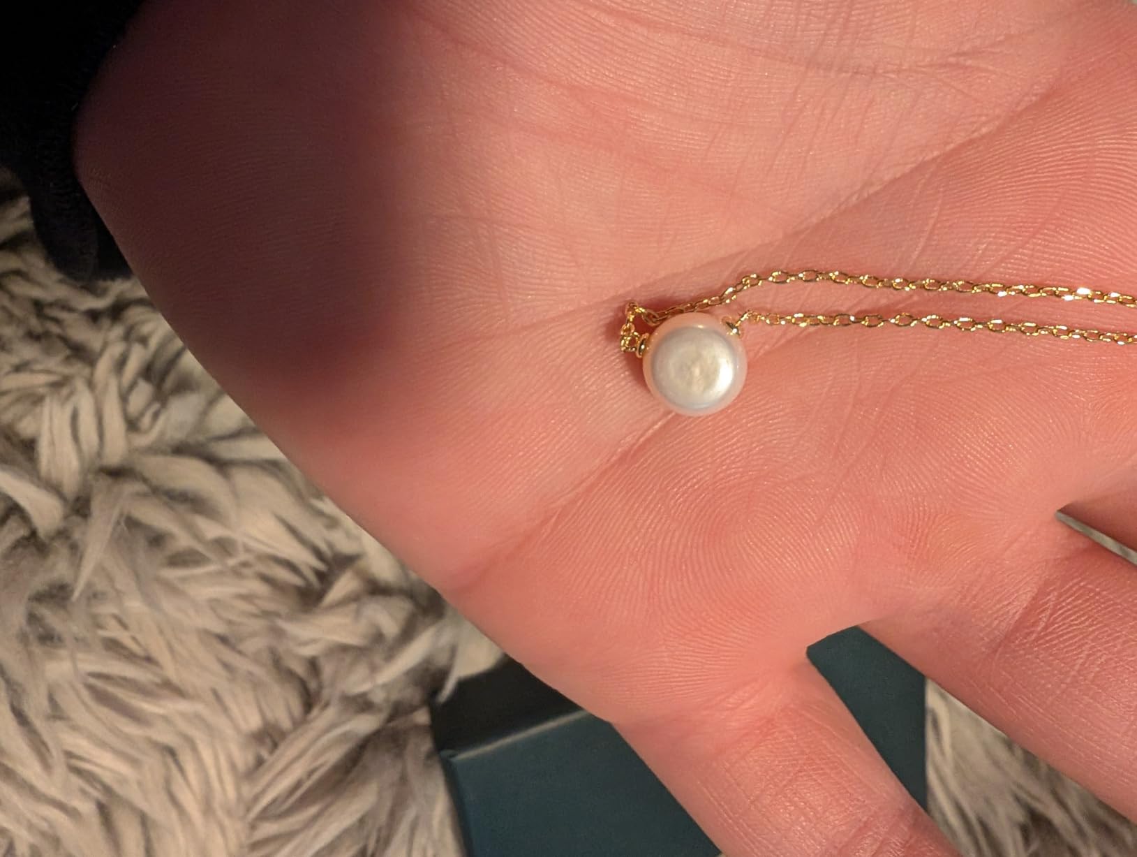 PAVOI Handpicked AAA+ Freshwater Cultured Single Pearl Necklace Pendant | Gold Necklaces for Women customer photo 2