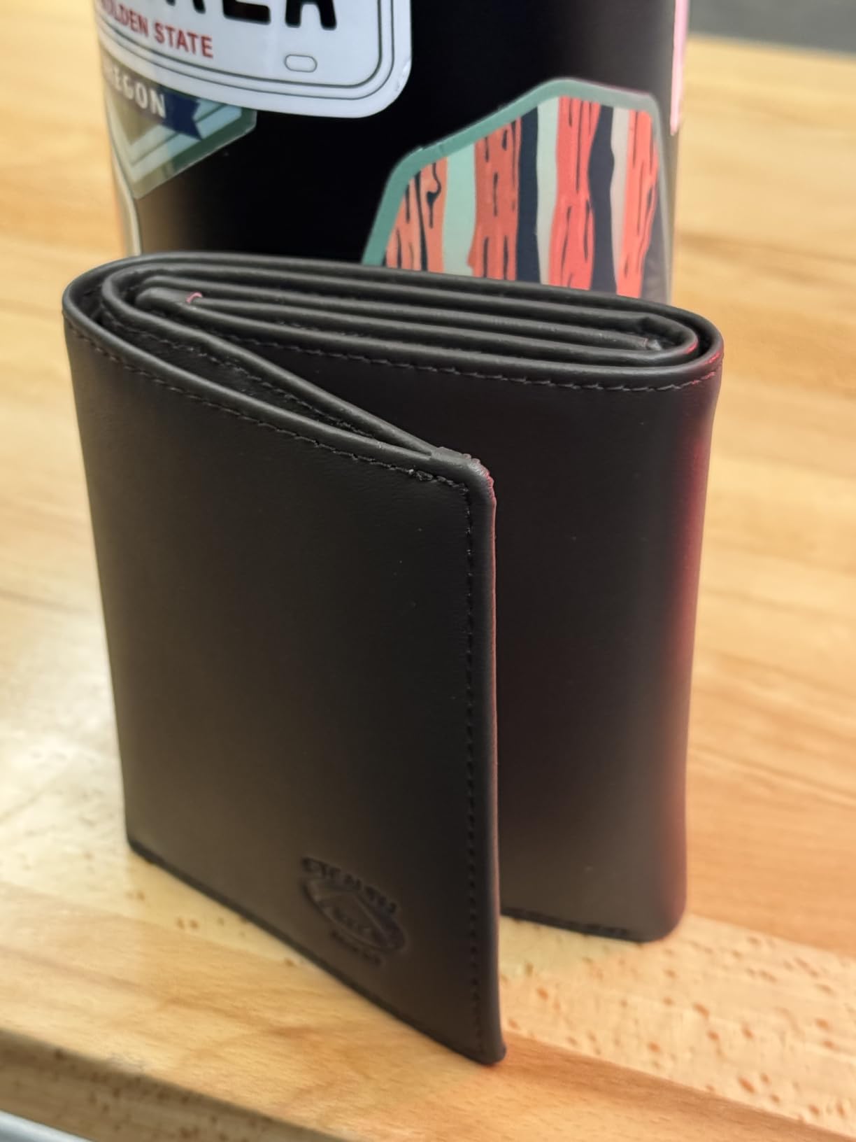 Stealth Mode Trifold Wallet for Men RFID Blocking – Genuine Napa Leather Extra Capacity Mens Wallet, 11 Card Slots, 3 ID Windows, Flip Out ID Holder, Large Tri Fold Leather Wallet for Men - Gift Ready customer photo 1