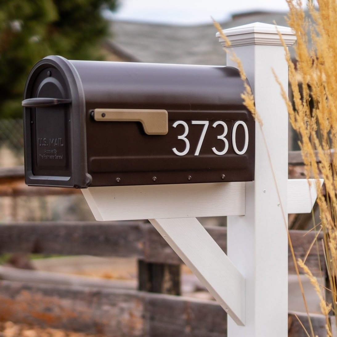 Architectural Mailboxes Mapleton Post Mount Mailbox, Rubbed Bronze, Large customer photo 2