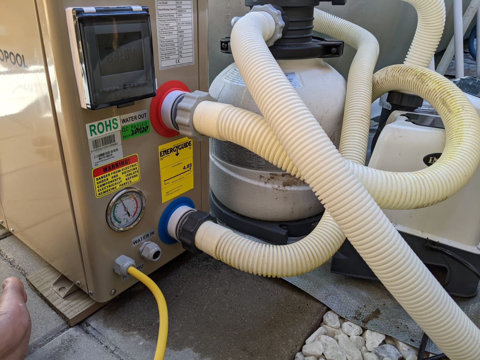 FibroPool Pool Heat Pump FH220-20000 BTU 240V - Up to 5000 Gal - PVC customer photo 1