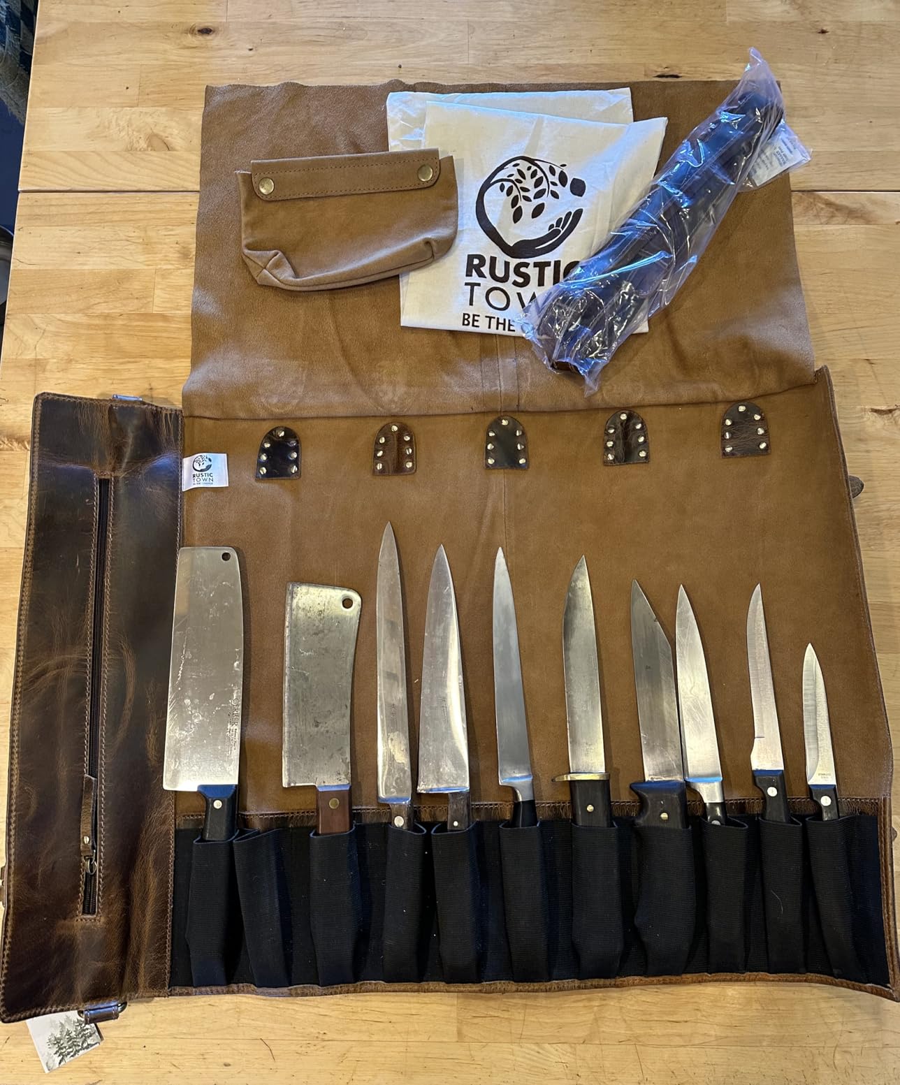 Rustic Town Genuine Leather Chef Knife Roll All Purpose Chef Roll customer photo 2