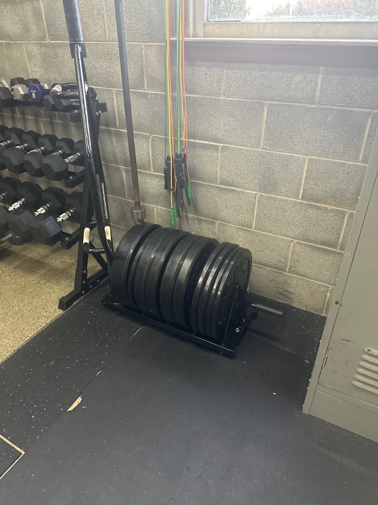 Yaheetech Horizontal Bumper Weight Plate Rack, 2 Barbell Holders and Wheels customer photo 1