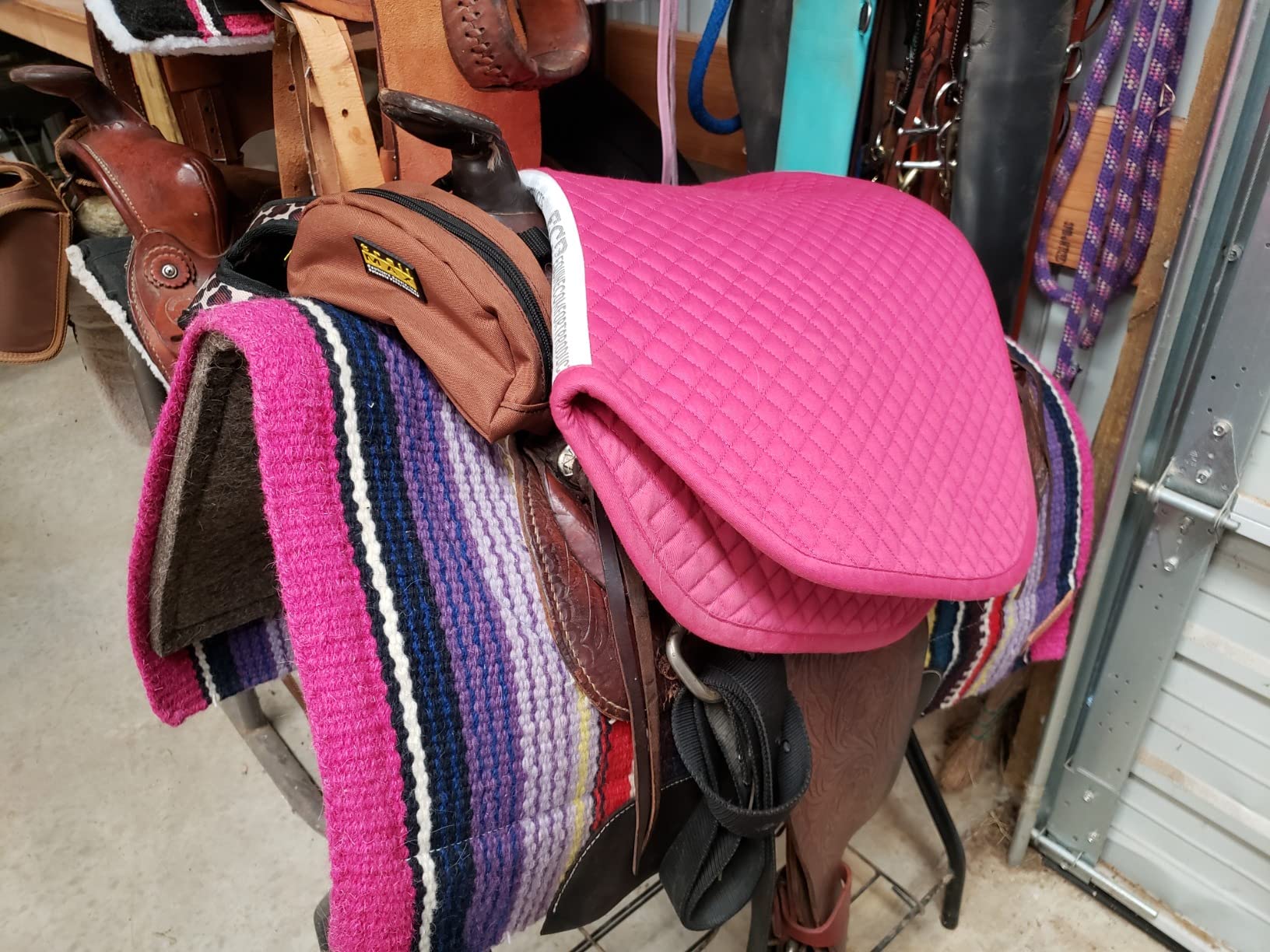 ECP Equine Comfort Products All Purpose Diamond Quilted Western Saddle Pad for Injury Prevention, Breathable, Hypoallergenic, Shock-Absorbing Cushion for Horse Comfort customer photo 2