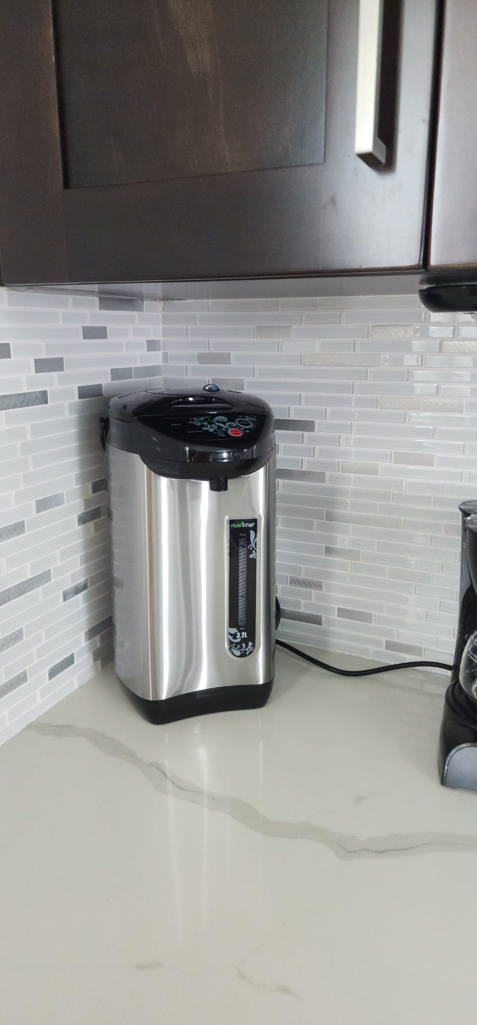 NutriChef Hot Water Urn Pot Insulated Stainless Steel,Auto & Manual Dispense,Auto Boiler,Safety Lock Shutoff 3.38 QT /3.2L - Auto Boiler Shut Off - PKWK43 customer photo 2