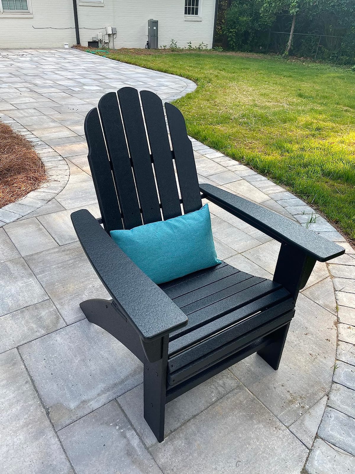 POLYWOOD® Vineyard Curveback Adirondack Chair in Teak customer photo 2