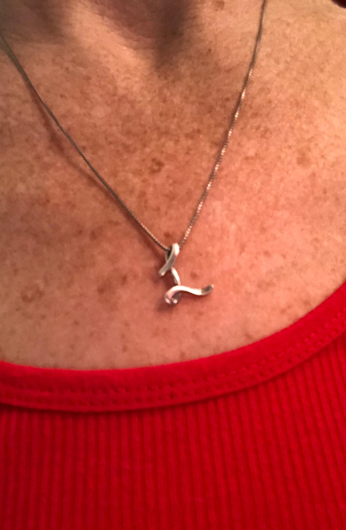 EUDORA Sterling Silver Initial Necklaces for Women, Classic 26 Letter Neckless Gifts for Girls, Sister, Mother Daughter, 18 inch Chain customer photo 1