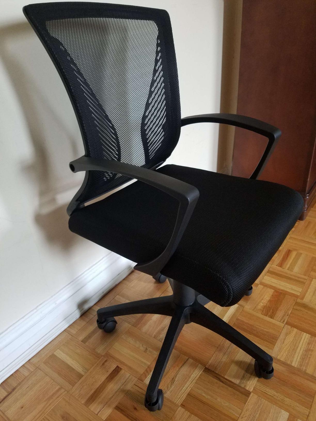 Furmax Office Chair,Ergonomic Computer Desk Mesh Chair,Lumbar Support,Black customer photo 2