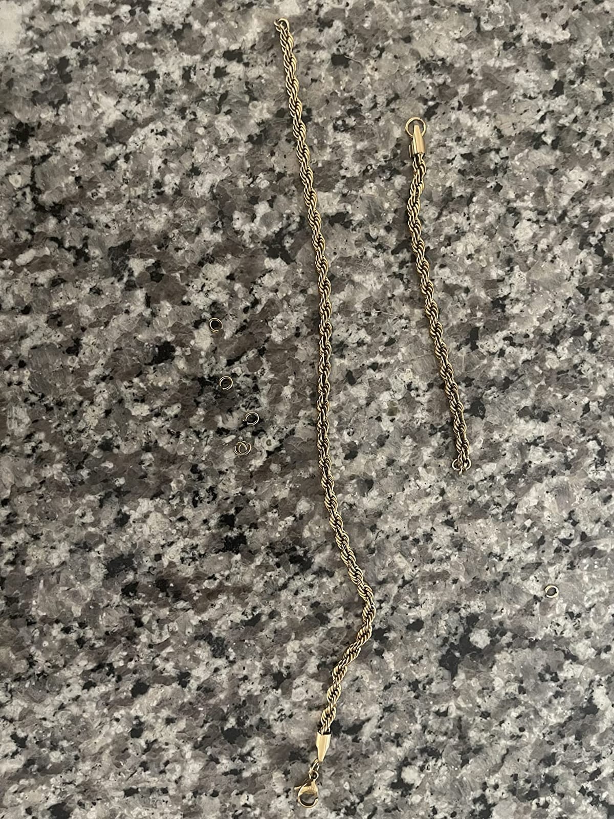 KISPER 18K Gold Plated Rope Chain Necklace for Men 2mm-5mm Stainless Steel customer photo 2