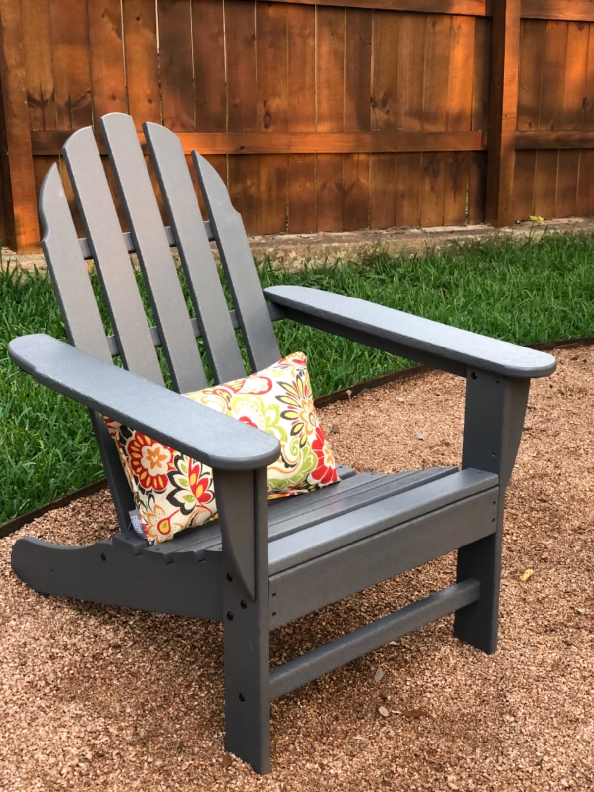 POLYWOOD AD4030TE Classic Outdoor Adirondack Chair, Teak customer photo 1