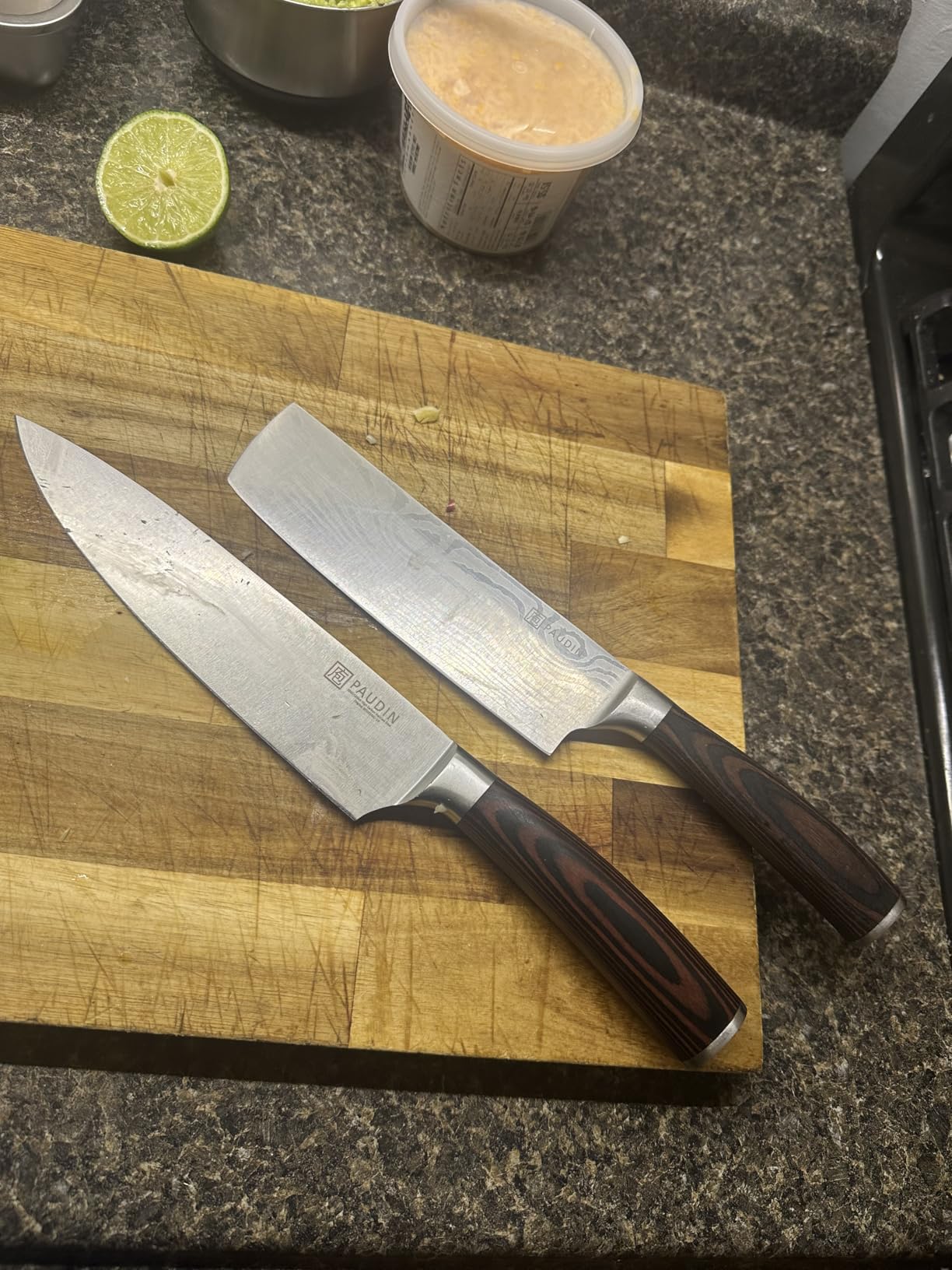 PAUDIN Chef Knife, 8 Inch High Carbon Stainless Steel Sharp Kitchen Knife with Ergonomic Handle, Gift Box for Family & Restaurant customer photo 2