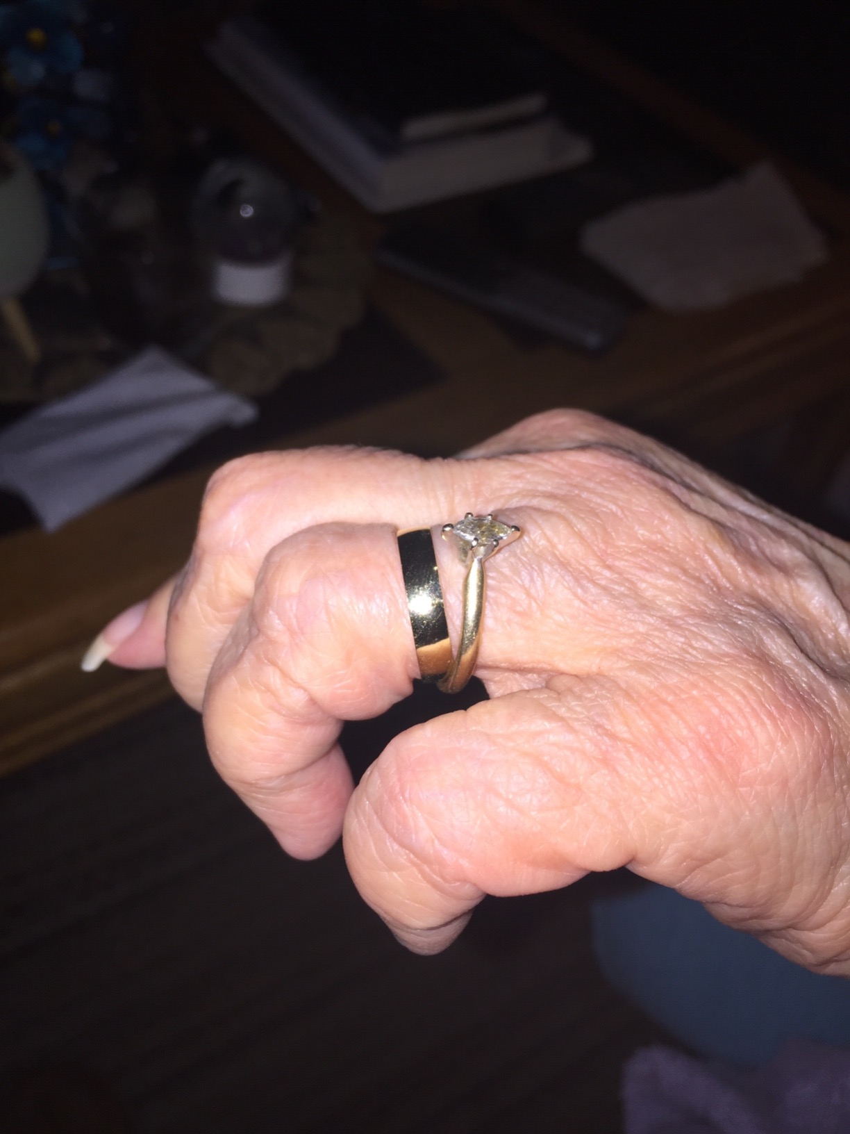 DECADENCE 10K or 14K Yellow & White Gold 4mm Polished Plain Wedding Band, Size 4-14 customer photo 1