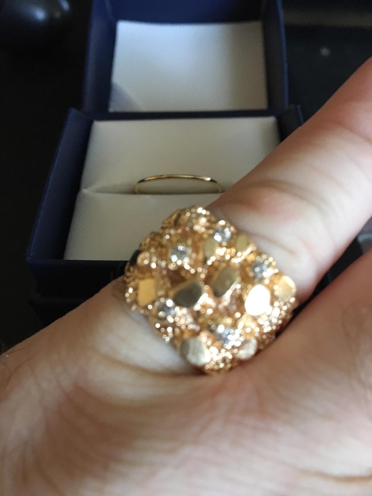 14K or 10K Gold Dainty Stacking Wedding Band Ring for Women Size 4.5 to 10 customer photo 2