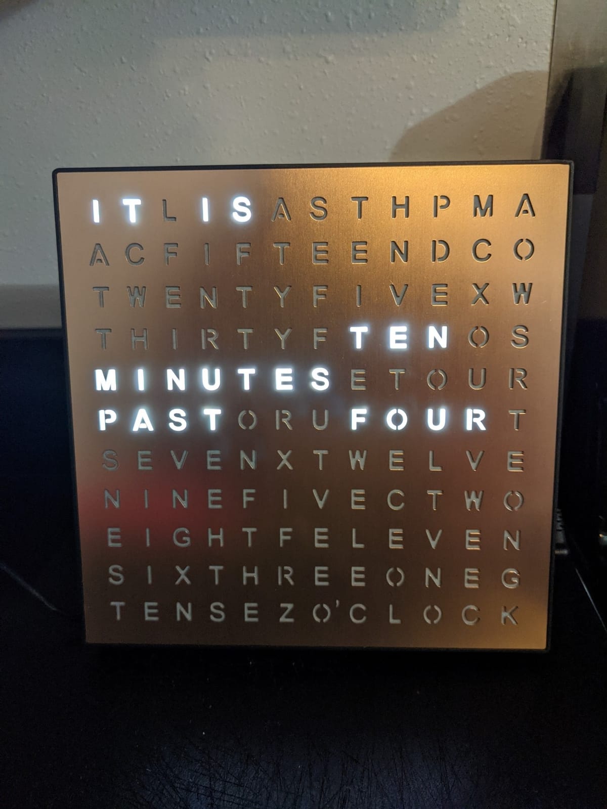 Sharper Image LED Word Digital Clock, 7.75