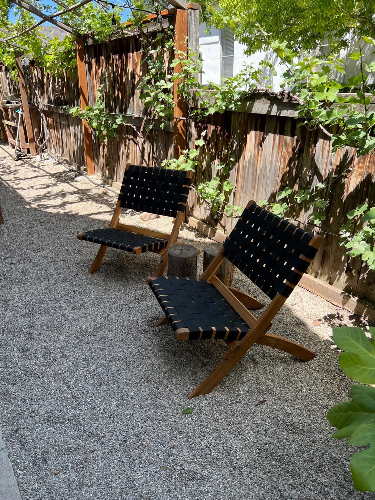 Patio Sense Sava Outdoor Folding Chair | Acacia Wood Construction | Black Woven Webbing Seat | For Indoors, Porch, Lawn, Garden, Deck, Balcony, Beach, Camping, Sunbathing, Backyard, Fishing, Sporting customer photo 1