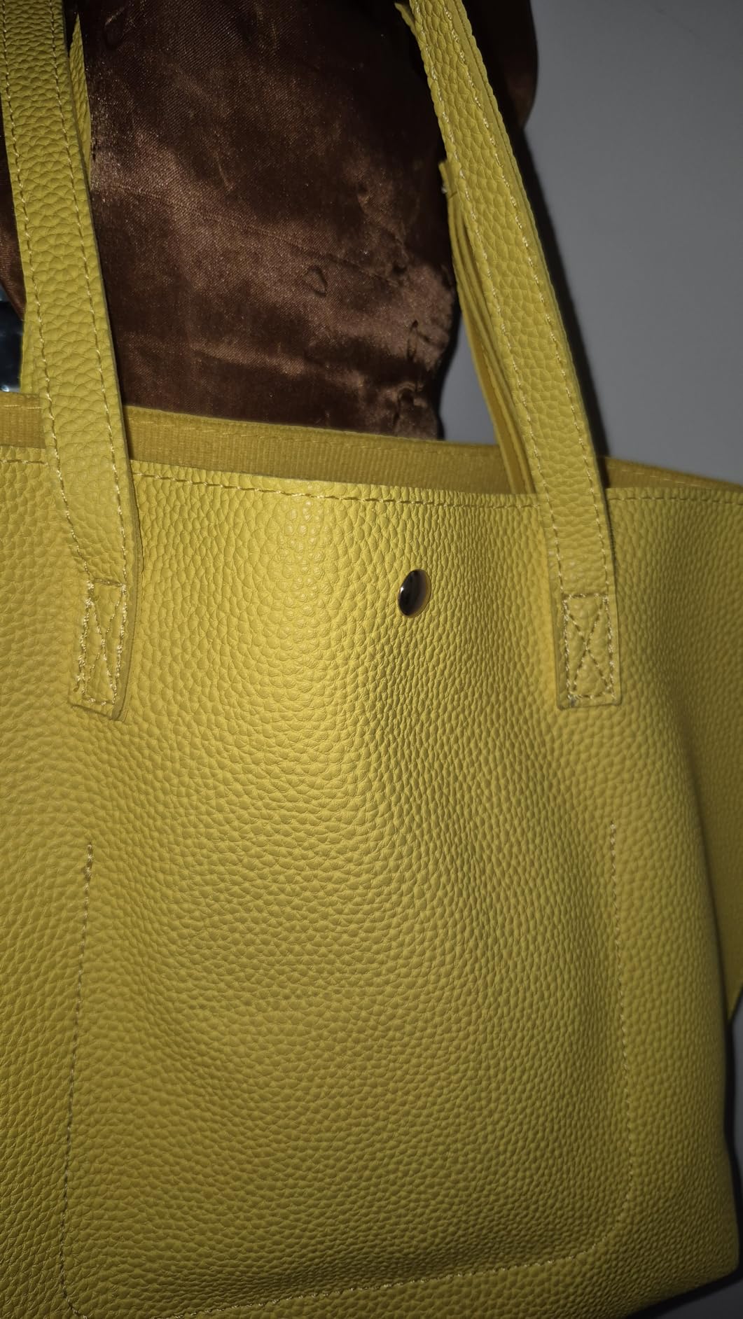 Dreubea Women's Soft Faux Leather Tote Shoulder Bag from, Big Capacity Tassel Handbag customer photo 1