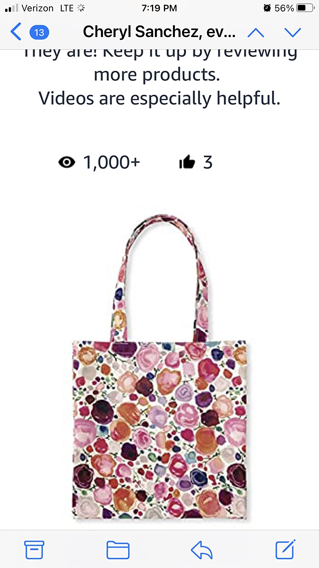 kate spade new york Canvas Tote Bag, Stack of Classics customer photo 1