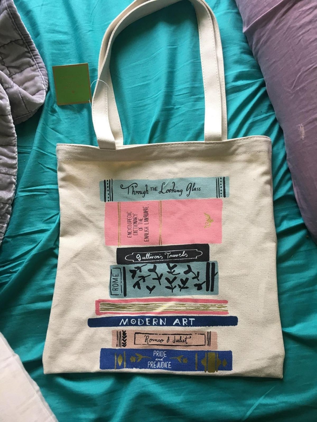 kate spade new york Canvas Tote Bag, Stack of Classics customer photo 2