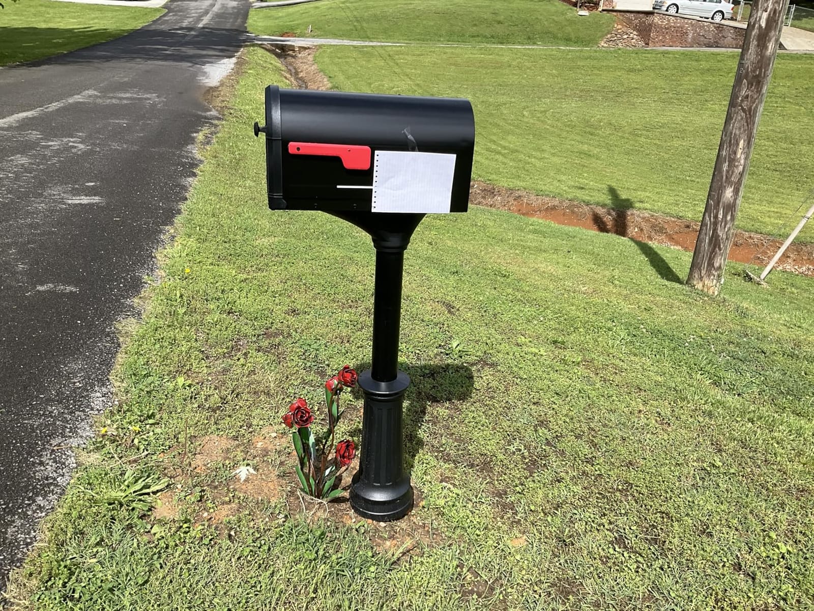 Architectural Mailboxes Roxbury Mailbox with Post, Rubbed Bronze, Large customer photo 1