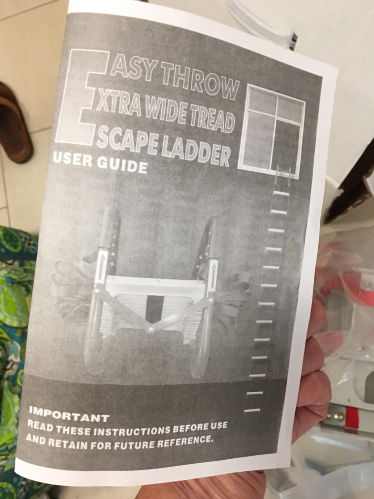 Fire Escape Ladder 5&6 Story Portable Emergency Escape Ladder 50ft with Anti-Slip Rungs customer photo 2