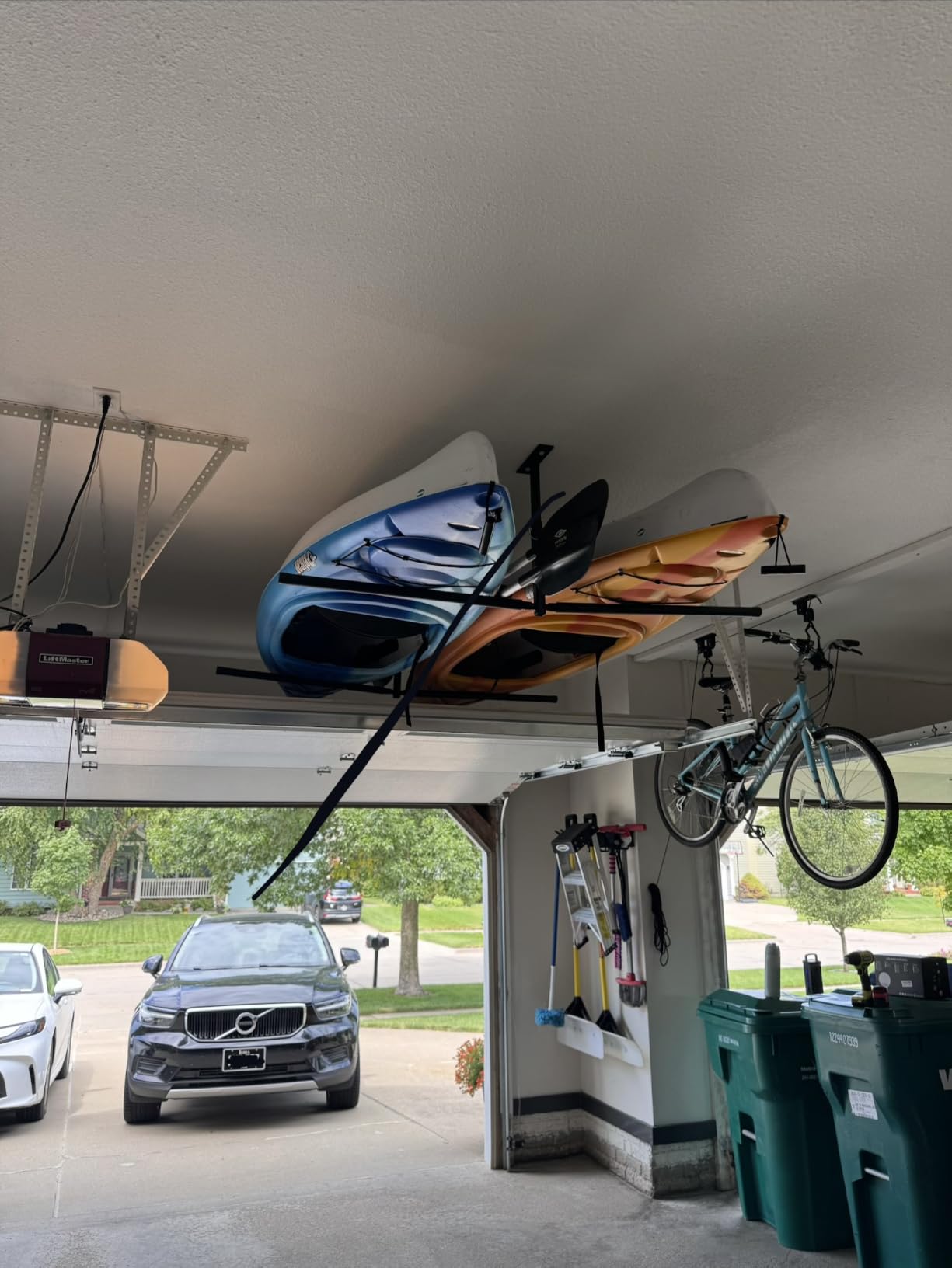StoreYourBoard Adjustable Kayak Ceiling Rack – Hi Port 2 Garage Ceiling Kayak Hanger | Adjustable Overhead Kayak Storage for Recreational & Touring Kayaks | Garage Organization customer photo 1