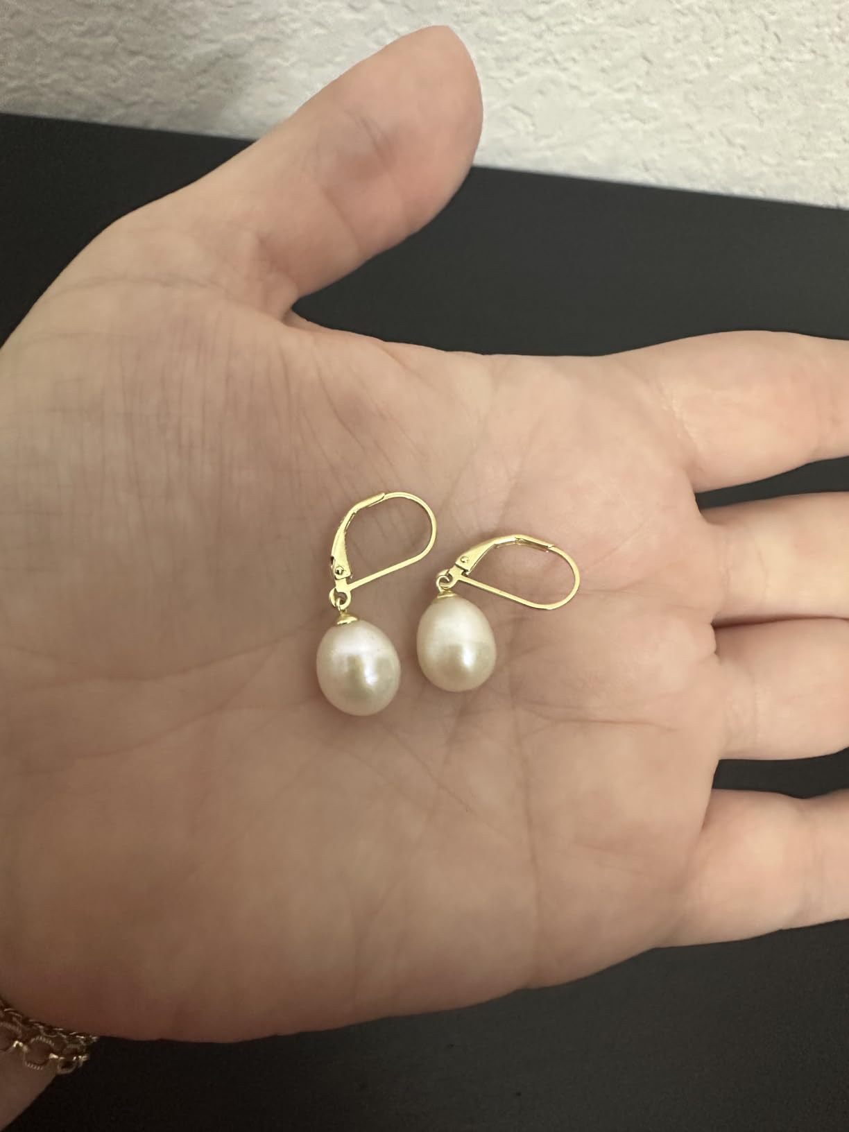 PAVOI Handpicked AAA+ Quality Freshwater Cultured Pearl Earrings Leverback Dangle Stud Pearl Earrings customer photo 2