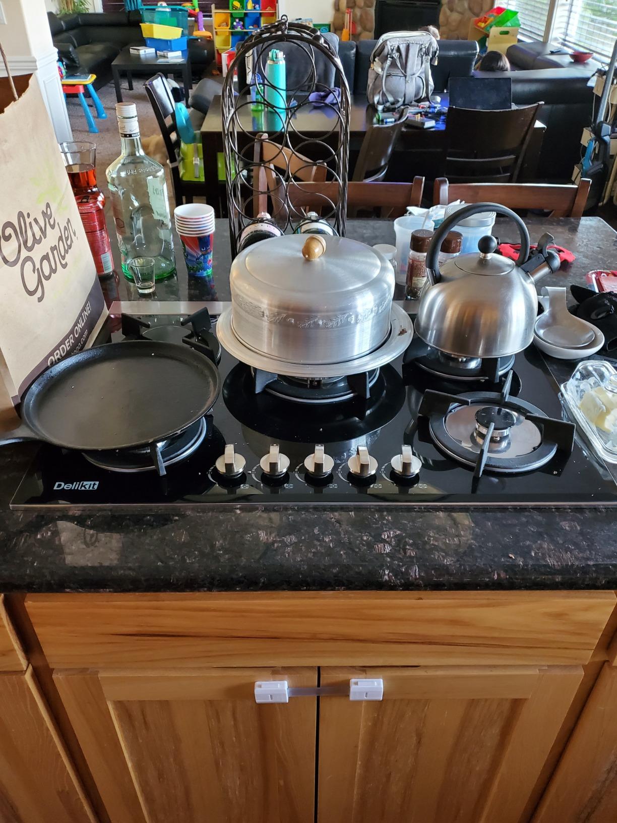 30 Inch Dual Fuel Gas Cooktop - 5 Burners, Tempered Glass, Drop-In, Sealed, DK157-A01S customer photo 1