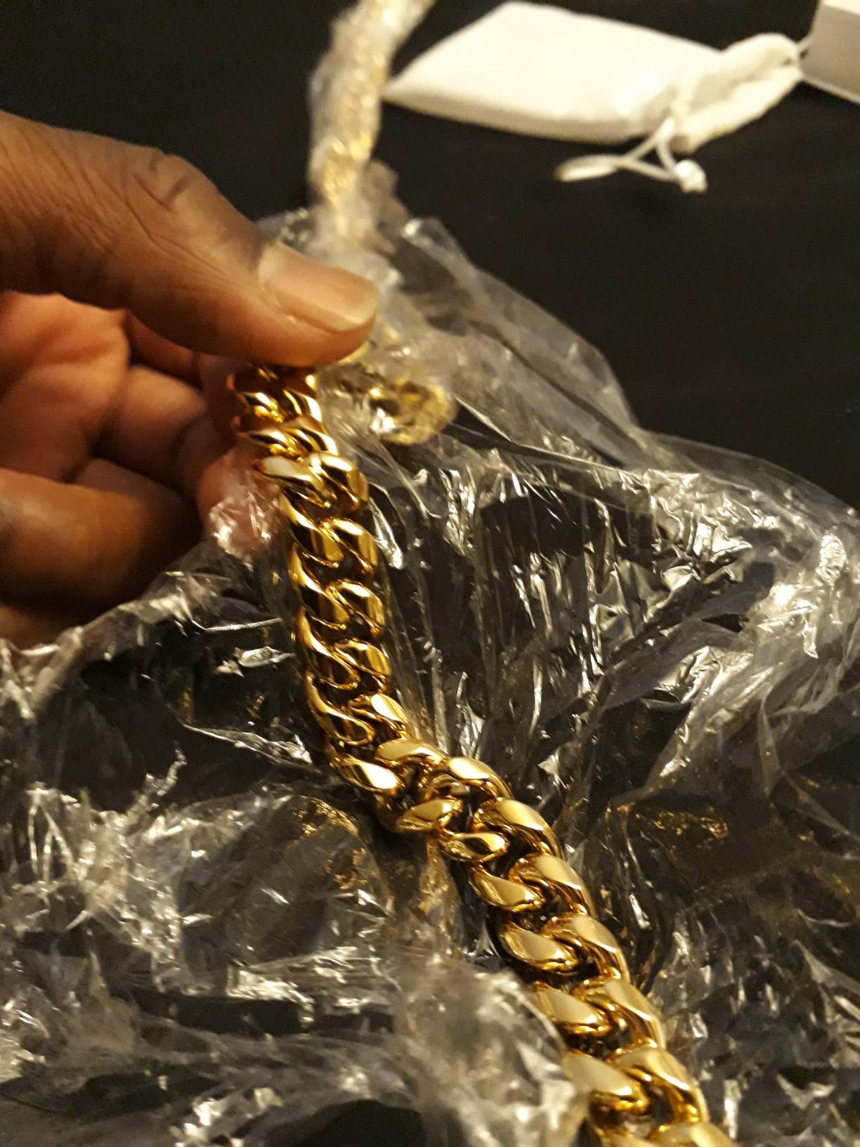 Mens Cuban Link Chain 15mm Premium Stainless Steel Miami Curb Necklace customer photo 1