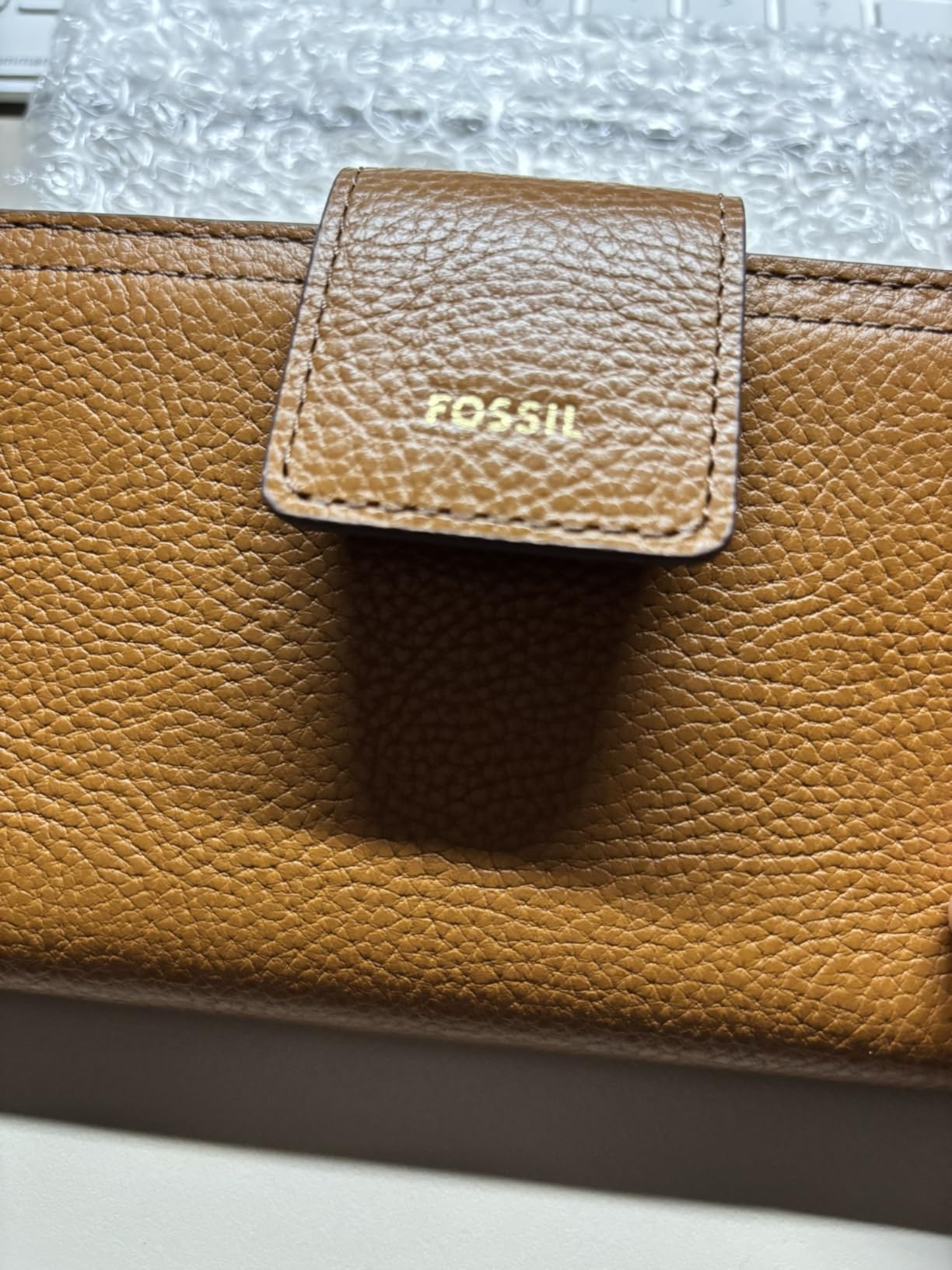 Fossil Women's Logan Leather Wallet RFID Blocking Tab Clutch customer photo 1